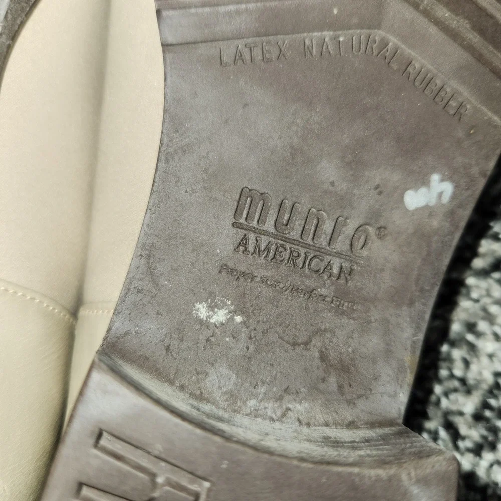 MUNRO American Cream Tan Stretch Fabric Shock-Absorbing Pump Comfort Women's 7 M